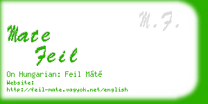 mate feil business card